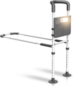 SeniorComfy Heavy-Duty Bed Grab Rail with Storage Pouch & Night Light