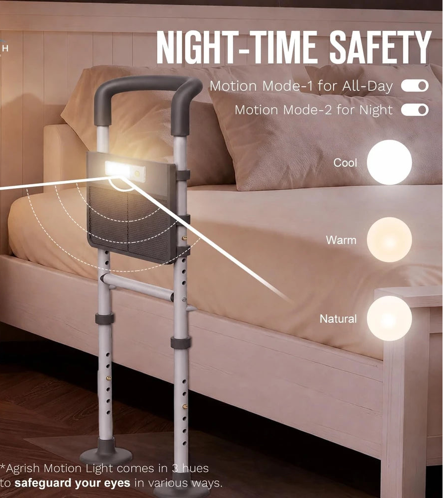 SeniorComfy AGR Heavy-Duty Bed Assist Rail For Seniors, Elderly
