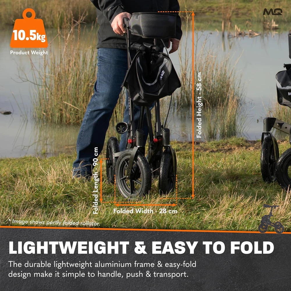 MQ All Terrain Rollator Walker For Seniors, Elderly