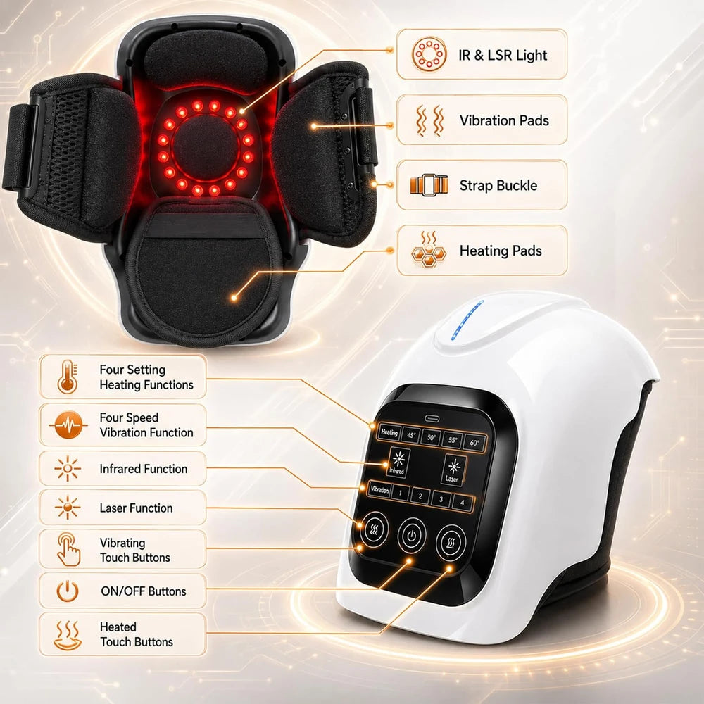 SC Cordless Heated Knee Massager For Knee Pain, Arthritis and Older People