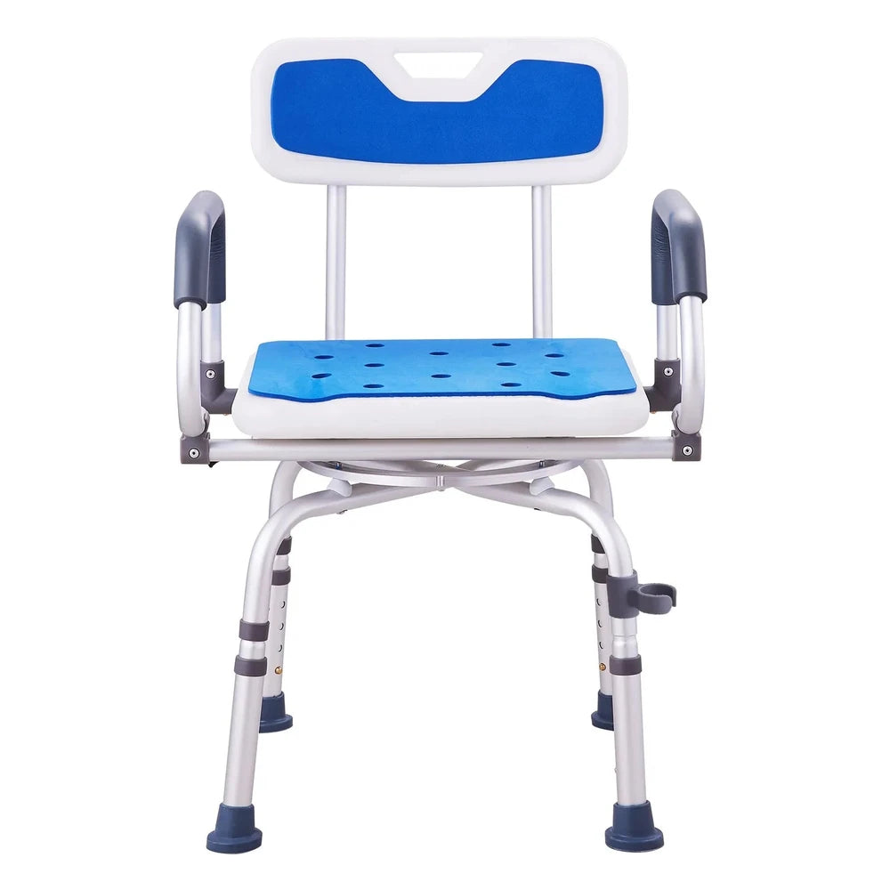SeniorComfy VEV 360 degree Swivel Adjustable Shower Chair For Seniors, Elderly, Disabled, Injured - 400LBS Capacity