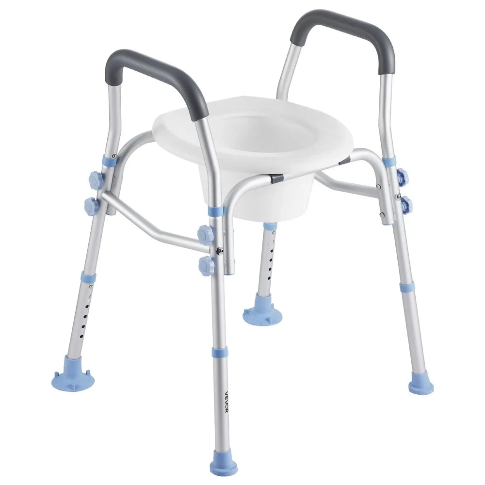 SeniorComfy VEV Adjustable Raised Toilet Seat with Arms with 300 lbs Load Capacity For Seniors, Elderly, Handicap, Disabled