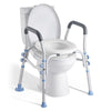 SeniorComfy VEV Adjustable Raised Toilet Seat with Arms with 300 lbs Load Capacity For Seniors, Elderly, Handicap, Disabled
