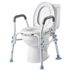 SeniorComfy VEV Adjustable Raised Toilet Seat with Arms with 300 lbs Load Capacity For Seniors, Elderly, Handicap, Disabled