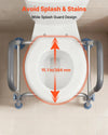 SeniorComfy VEV Adjustable Raised Toilet Seat with Arms with 300 lbs Load Capacity For Seniors, Elderly, Handicap, Disabled