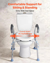 SeniorComfy VEV Adjustable Raised Toilet Seat with Arms with 300 lbs Load Capacity For Seniors, Elderly, Handicap, Disabled