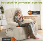 SC Ainley Power Lift Rise and Recline Chair with Massage & Heat for the Elderly