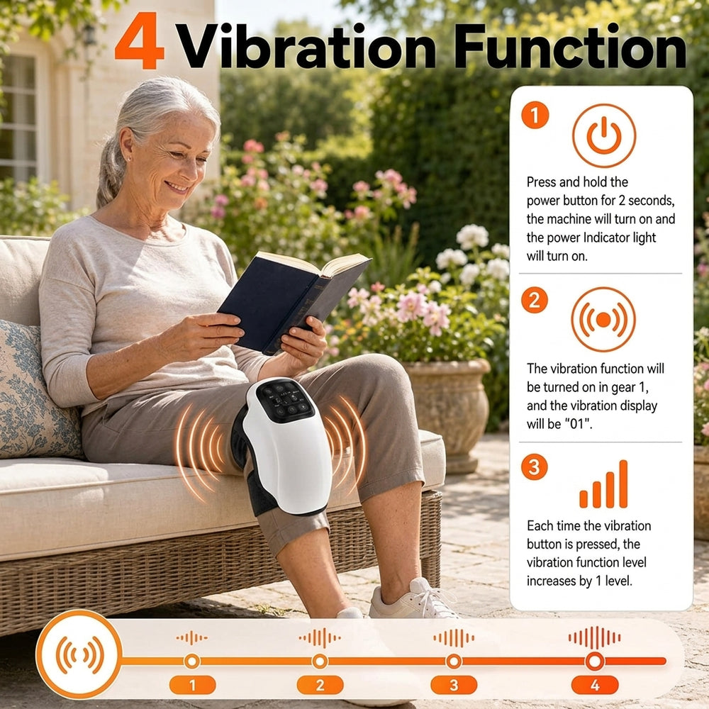 SC Cordless Heated Knee Massager For Knee Pain, Arthritis and Older People
