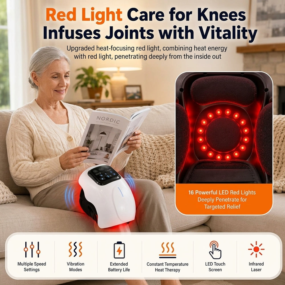 SC Cordless Heated Knee Massager For Knee Pain, Arthritis and Older People