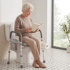 SeniorComfy VEV Freestanding Adjustable Raised Toilet Seat with frame for Seniors, Elderly and Post Hip & Knee Surgery Recovery