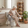 SeniorComfy VEV Freestanding Adjustable Raised Toilet Seat with frame for Seniors, Elderly and Post Hip & Knee Surgery Recovery