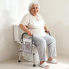 SeniorComfy VEV Freestanding Adjustable Raised Toilet Seat with frame for Seniors, Elderly and Post Hip & Knee Surgery Recovery