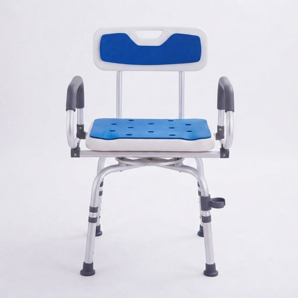 SeniorComfy VEV 360 degree Swivel Adjustable Shower Chair For Seniors, Elderly, Disabled, Injured - 400LBS Capacity