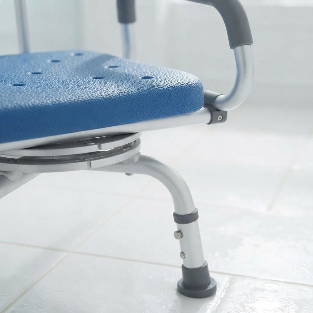 SeniorComfy VEV 360 degree Swivel Adjustable Shower Chair For Seniors, Elderly, Disabled, Injured - 400LBS Capacity